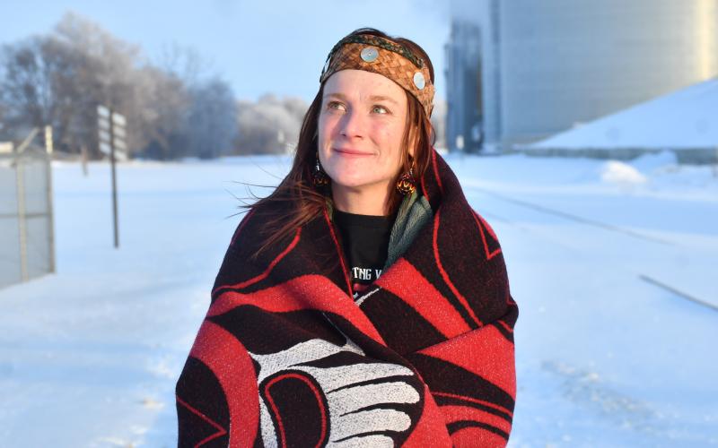Waubay resident Courtney Gale Enfield pictured Dec. 8 in Webster began her alcoholism recovery in 2017 and achieved sobriety in August 2021. Enfield is enrolled with the Muckleshoot tribe south of Seattle, WA. Reporter &amp;amp; Farmer | Leyton Beardslee