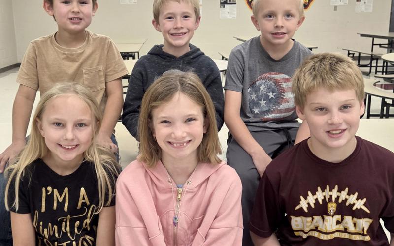 Webster Area Elementary School October students of the month, by grade, are from left, front, third Amelia Keintz, fourth Olivia Ewing, fifth Asher Cyrus; back, kindergarten Hank Gaikowski, first Auby James and second Kohenn Konradi. Reporter &amp;amp; Farmer | Subscriber snapshot
