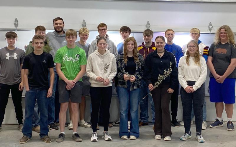 Webster Area High School plant science participants are from left, front, Erwin Strelow, Tevin Howder, Chloe Mammenga, Mackenzie Atherton, Lola Wells, Bryn Sippel; back, River Johnson, Caleb Gaikowski, Dylan Carlson, Alec Garrett, Blaise McGregor, Gage Premus, Matthew Angioleli, Carson Sattler, Gage Baumgarn and Jaxon Ash. Reporter &amp;amp; Farmer | Subscriber snapshot