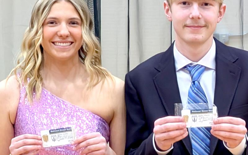 (AT RIGHT) Webster Area High School juniors Sarah Zubke and Grady Wagner were inducted into National Honor Society March 2. Reporter &amp;amp; Farmer | Subscriber snapshot