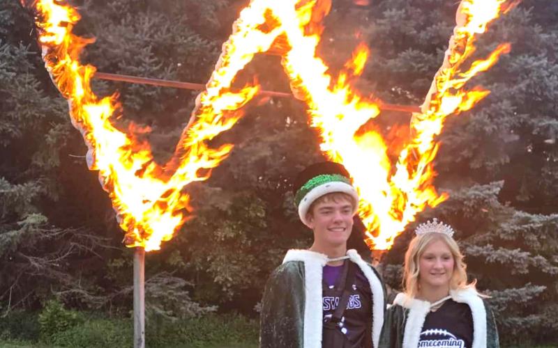 Tripp Gaikowski and Callie Weyh were named king and queen Sept. 8 for Waubay’s homecoming. The week-long event ran Sept. 8-12 and was movie themed with dress up days and sporting events throughout. Reporter &amp;amp; Farmer | subscriber snapshot