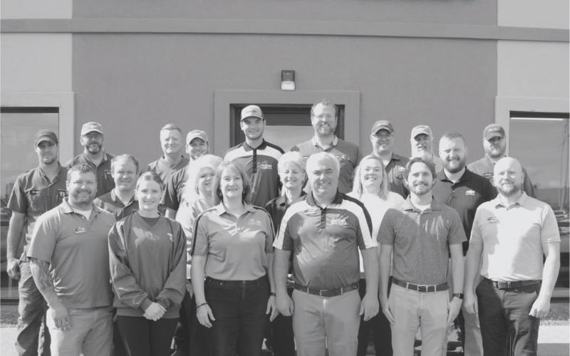 The staff and crew at Dave Hahler Automotive have been serving the Webster, Day County and surrounding area since 1978. Pictured from left in front are Jared Bloom, Truth Kleinsasser, Lisa and Loren Schoenbeck, Jordan Bauer and Jeff Franson; in the second row from left are Dalton Sichmeller, Valerie Wyffels, Shari Majeske, Katie Waddle and Shay Clemensen; in back from left are Steve Hauck, Lorin Holzerland, Dennis Huwe, Alex Couser, Dylan Carlson, Lance Waddle, JC Rudolph, Wesley Hoven and Jared Aadland.
