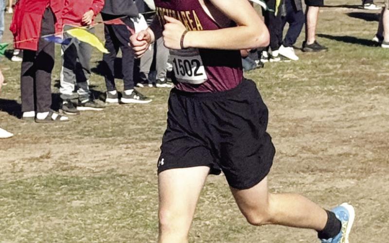 Freshman cross country runner Jase Voss represented Webster Area Bearcats in the state meet at Hart Ranch in Rapid City Oct. 26. Voss placed 111th out of 128 runners.