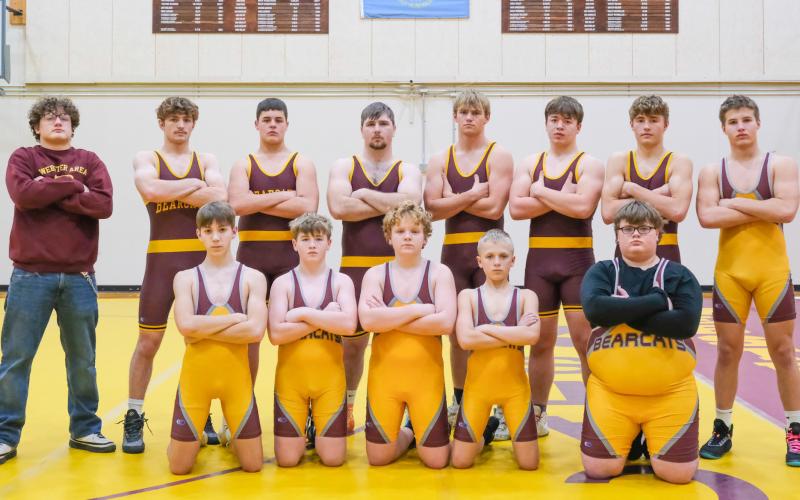 Back, from left, is Gavon Larson Haeden Jorgenson, Lennox Rumpca, Matthew Angiolelli, Gage Baumgarn, Nathan Hubsch, Tayten Kurkowski and Chase Gregerson. Front, from left, is Vance Tollifson, Harley Valley, Casen Fish, Coen Halvorson and Liam Dauwen.