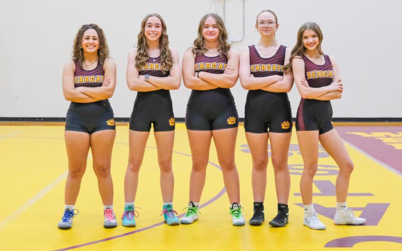 From left is Jocelyn Rumpca, Macee McGregor, Claire Torrence, Claire Halvorson and Abbi Mays.