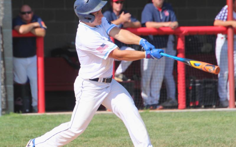 Tate Mammenga of Webster Legion Post 40 gets a hit during Webster’s 0-2 loss against Sisseton Post 50 during the South Dakota American Legion Region 1B tournament in Sisseton July 24. The loss was Webster’s second of the tournament, eliminating them and ending their season. Reporter &amp;amp; Farmer | subscriber snapshot