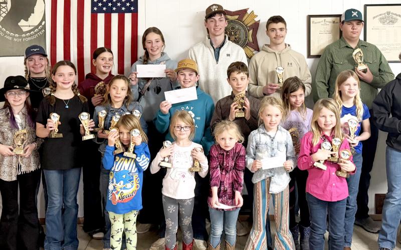All-American Saddle Club honors were presented at their year end awards banquet. Pictured, from left, front are, Kira Christians, Echo Wess, Kylie Brandlee, Jaycee Brandlee, Rylee Tunby; middle, Madilyn Stahl, Nina Rasmussen, Taya Sandal, Logan Wik, Jackson Sandal, Cheyenne Christians, Gabby Duenwald, Ella Mundt; back, Kenlee Hommel, Fidelia Rasmussen, Elin Voss, Carlee Wik, Gage Wik, Jase Voss, Joseph Dutenhoffer and Lily Mundt. Reporter &amp;amp; Farmer | Subscriber snapshot