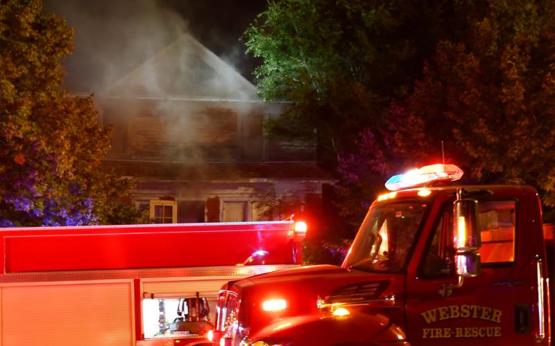 Webster Fire Department responded to a house fire late Sept. 9 at 1106 Main Street. The fire prompted sections of Main St. to be closed off for the fire trucks and ambulance to provide services. Waubay’s fire department was called in to assist Webster Fire and Rescue in extinguishing the blaze. Assistant Fire Chief Eric Kwasniewski declined for a comment on the situation as of Sept. 10. Reporter &amp;amp; Farmer | Brenner Cariveau