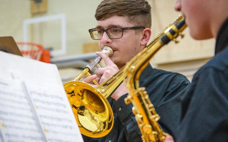 Reporter &amp;amp; Farmer | Leyton Beardslee Webster Area High School student (above) Lukas Johnson performs on trombone during the school’s cabaret concert at Webster Area School March 16. Cabaret concert