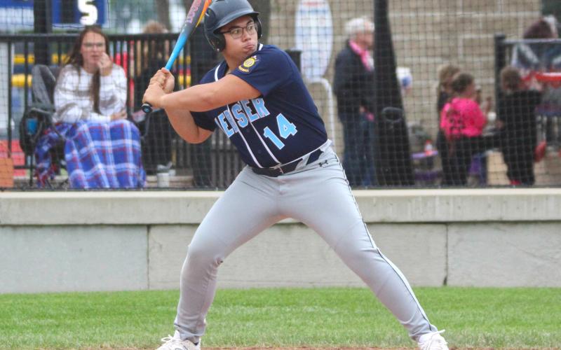 Justin Ponce of Webster Legion Post 40 awaits a pitch during Webster and Groton’s doubleheader in Groton June 24. Webster fell in both games 0-9 and 2-5. Reporter &amp;amp; Farmer | subscriber snapshot