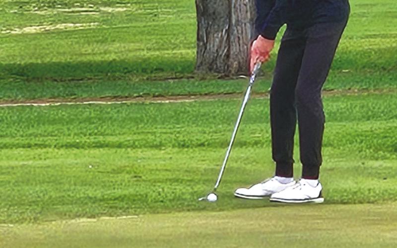 Seth Lesnar putts for a birdie on hole 18 during the region tournament at Lee Park Golf Course in Aberdeen May 18. Lesnar had his best round of his high school career: shooting one under par with a total of 70 and placed first. Reporter &amp;amp; Farmer | Subscriber Snapshot