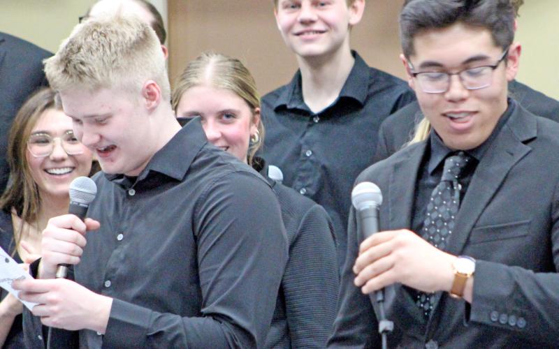 Webster Area High School Cabaret was March 17 at the Webster Armory. Pictured here are Kodee Marx, Isaac Zacher, Chloe Kvernevig, Alec Garrett and Justin Ponce. Reporter &amp;amp; Farmer | Subscriber snapshot