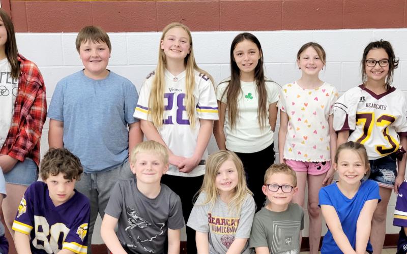 Webster Area School students achieving perfect attendance for the 2023-24 school year are, from left, front, Karley Lone, Jonathan Fosheim, Grant Sinner, Thea Sigdestad, Zane Hubsch, Ada Kuecker, Branson Bloom; back, Kailani Andrade, Corbin Snaza, Camryn Snaza, Penelope Rencountre, Parker Gaikowski, Amara Pool and Brasen Breske. Reporter &amp;amp; Farmer | Subscriber snapshot