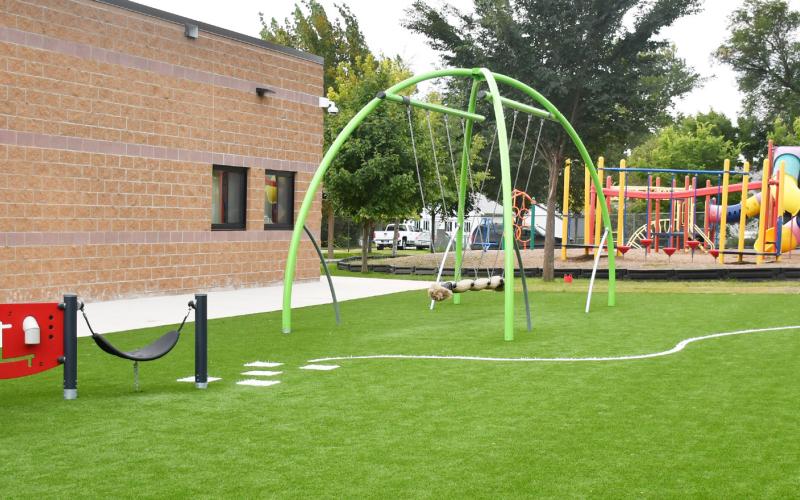 For the upcoming school year, Webster Area School District revamped their playground including multiple new objects for kids to play on. Reporter &amp;amp; Farmer | Jessica Washenberger