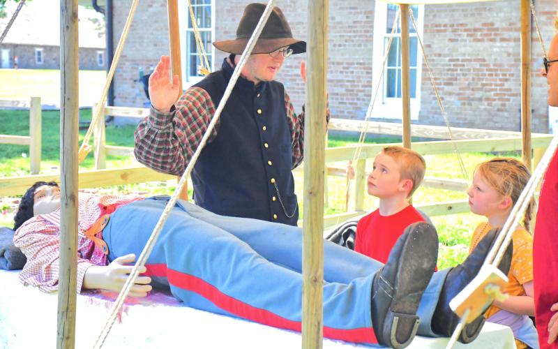 Old teaching young and young teaching old at Fort Sisseton Festival