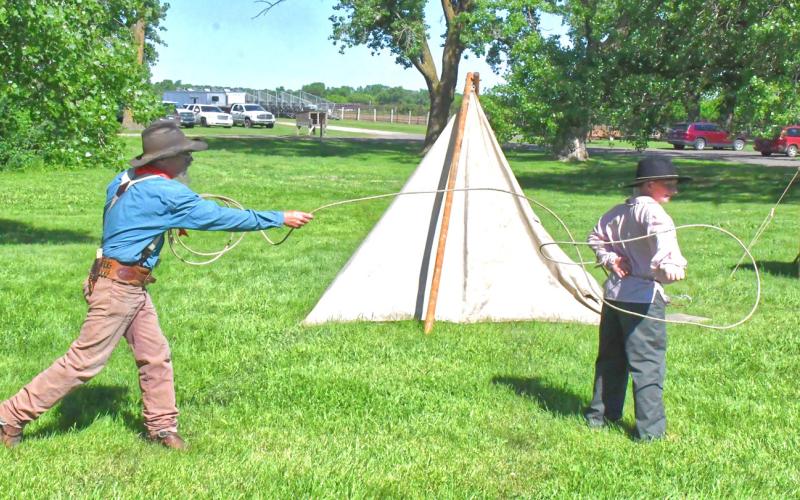 Old teaching young and young teaching old at Fort Sisseton Festival