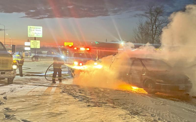 BURNABLE METAL THROWS FIREFIGHTERS FOR A LOOP