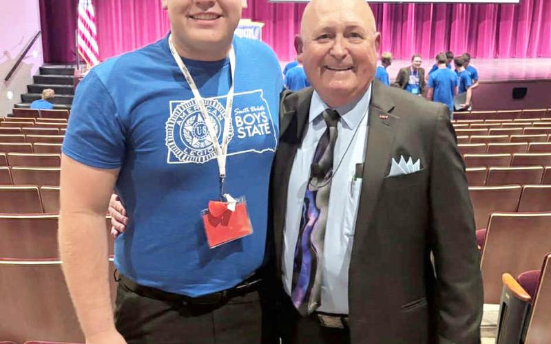 Gage Miotke stands with Kevin Bohn who was a speaker at this year’s Boys State. Both individuals are from Webster. Reporter &amp;amp; Farmer | Subscriber snapshot