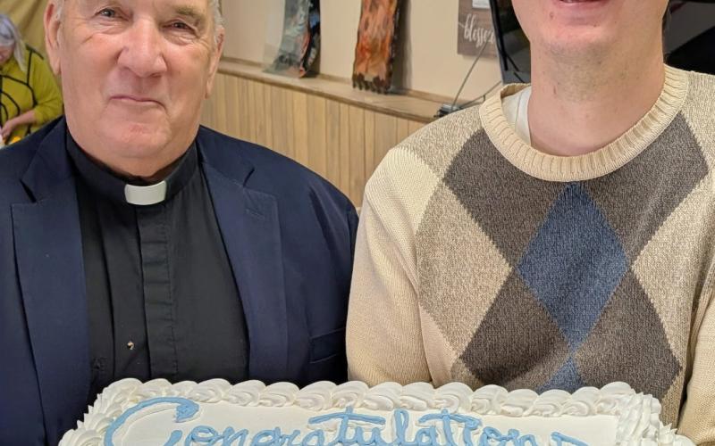 Pastor Terrill Sorenson, left, officiated Pastor Tim Martin’s ordination ceremony Nov. 2 at Fron Lutheran Church, rural Roslyn. Martin will have been with Fron church for seven years in January 2026. Reporter &amp;amp; Farmer | Subscriber snapshot
