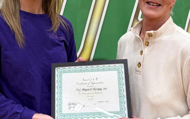 Jennifer Nelson, left and Thea Pallansch accepted the TLC Physical Therapy Friend of 4-H award. Reporter &amp;amp; Farmer |Subscriber snapshot