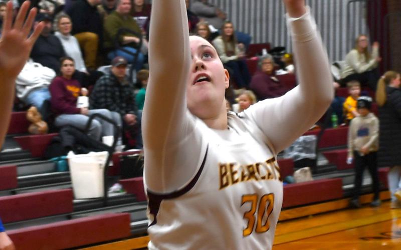 Webster Area girls hosted the Redfield Pheasants Feb. 6 and plucked some feathers from the birds’ plumage when they had a 58-36 victory. No stats of the game were provided by deadline. Here, Carrington Hanson goes for a basket. Reporter &amp;amp; Farmer | Brenner Cariveau
