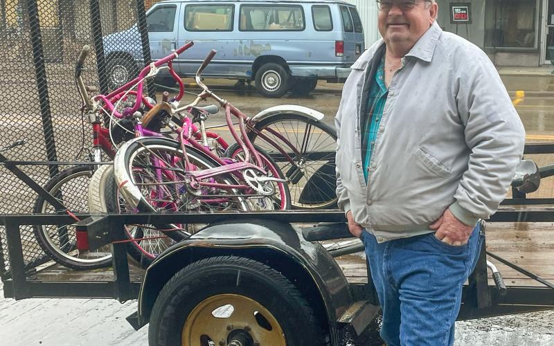 Jim Mortenson stands in front of his trailer filled with bikes waiting to be transported to his shop in Conde where he will refurbish them to new. This activity has become a hobby-turned-lifestyle and has been going strong for 31 years. Reporter &amp;amp; Farmer | Annie Witt