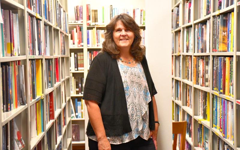 New head librarian Patricia Proctor stands in the Webster Public Library June 11. Proctor started June 4 and is taking over the position from Teri Ewalt who retires at the end of the month. Reporter &amp;amp; Farmer | Leyton Beardslee