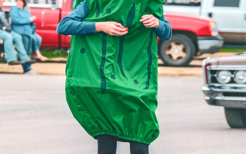 In a pickle Anna Wagner takes part in a parade June 14 while dressed as a pickle at the Vinegar Festival in Roslyn. Wagner walked the street handing out candy to attendees. Reporter &amp;amp; Farmer | Leyton Beardslee