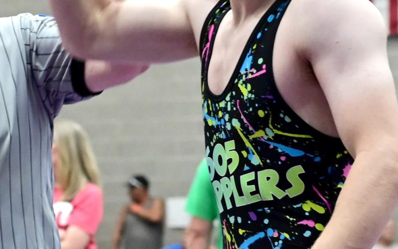Webster Area Bearcat Haeden Jorgenson, pictured, joined the 605 Grapplers to compete in the Summer Scuffle Wrestling tournament in Gardner, KS June 13-- 14. Jorgenson, in the 144 pound weight class, went 9-0 on the two-day tournament, including six pins and one tech fall. The team, coached by Webster graduate Greg Marx, placed third over 30 teams from across the country. Reporter &amp;amp; Farmer | Subscriber snapshot