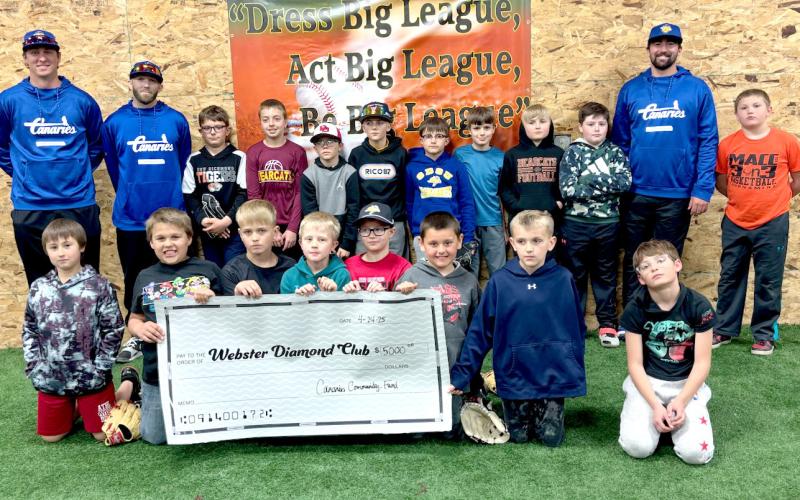 Baseball camp and donation