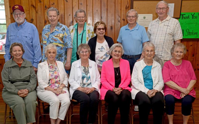 Coming from near and far, members of the 65-year class of Webster High School, 1959 gathered alumni weekend at the Izaak Walton. Pictured from left in back are Jack Jacobs, James Denholm, Jerry Denholm, Melvina (Rumpca) Terry, Lonnie Anderson and Morris Bates; seated from left are Barbra (Upton) Becht, Kathy (Samson) Denholm, Della (Fiksdal) Hinze, Virginia (Tvinnereim) Tobin, Jan (Horst) Tvinnereim and Patty (Rydjord) Bates. Reporter &amp;amp; Farmer | Amanda Dulitz