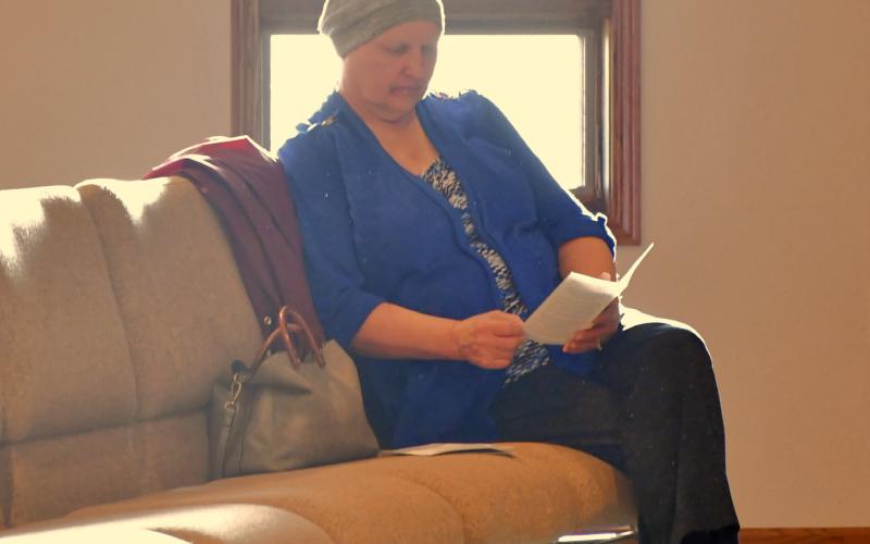 Mary Bloom takes part in the National Day of Prayer service held at Westside Wesleyan in Bristol May 1. The service is held every year with focus on different areas of prayer in people’s lives. Reporter &amp;amp; Farmer | Leyton Beardslee