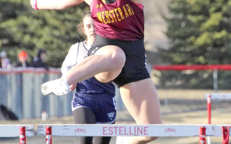 Brooke Grajczyk clears a hurdle at the Sno Bird track meet in Estelline April 10. Reporter &amp;amp; Farmer | Subscriber snapshot
