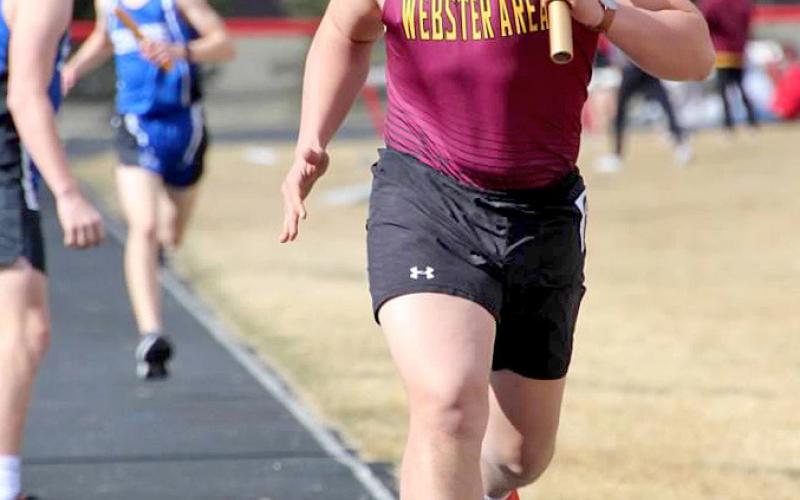 Justin Ponce participates in a relay race during the Sno Bird track meet at Estelline April 10. Reporter &amp;amp; Farmer | Subscriber snapshot