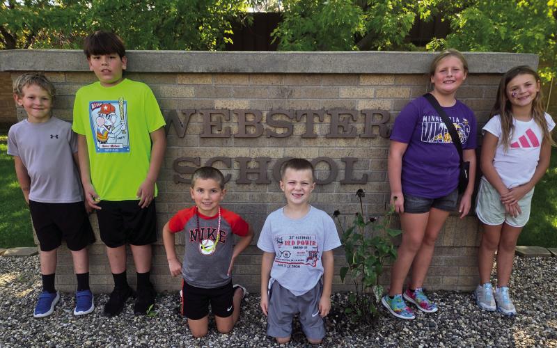 Webster Area Elementary School announced September students of the month by grade are, from left, front, Waylon Nolte first, Matthew Sichmeller fifth, Ryder Lee kindergarten, Levi Dale second, Lydia Johnson fourth and Ava Schulz third. Reporter &amp;amp; Farmer | Subscriber snapshot