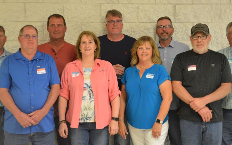 Forty year alumni from left are Larry Storley, Gene Sattler, Perry Deutsch, Lisa Huggett Schoenbeck, Robert Schaunaman, Lori Hemmah Ronning, Rob Ronning, Tim Spiering and Craig Sjovall. Reporter &amp;amp; Farmer | Luke Caputo