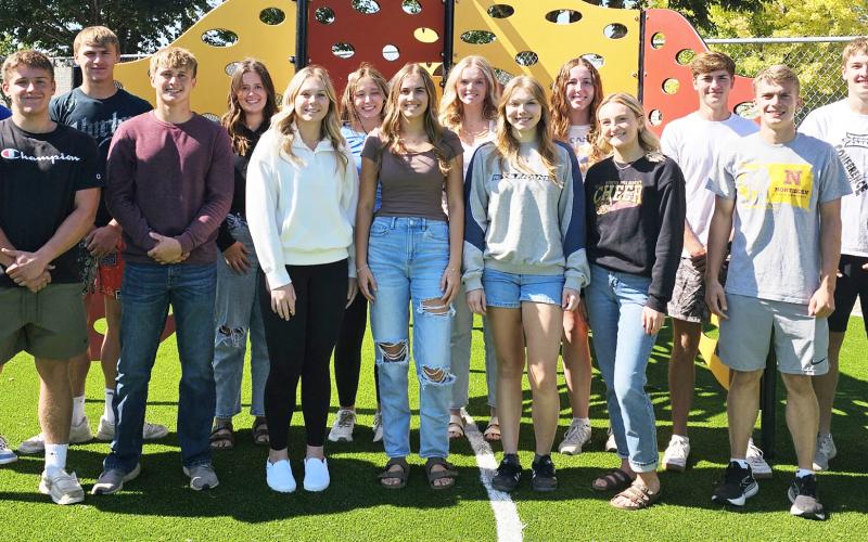 Webster Area High school seniors were selected as homecoming royalty candidates Aug. 27. Nominees in from the left, front, are Tate Mammenga, Michael Dorsett, Katie Braun, Allison Case, Lydia Vogl, Jaidryn Rice, Martin Dorsett and Trace Shoemaker; Back, from left, Thomas Kuecker, Gavin Witt, Carrington Hanson, Harley Johnson, Abby Vander Linden, Erin Sannes, Blaize Amdahl and Ian Lesnar. Reporter &amp;amp; Farmer | Subscriber Snapshot