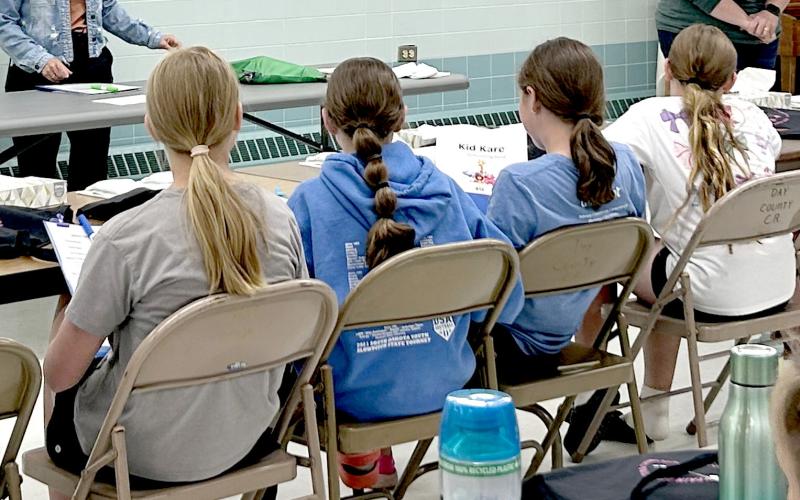Day County Extension and SD Department of Health-Public Health Office hosted a babysitting class June 4. Seated, participants received CPR certification, learned about child care, safety, emergency preparedness and basic first aid. Standing are instructors Public Health Nurse Briana Aadland, left and 4-H Educator Jennifer Ringkob. Reporter &amp;amp; Farmer | Subscriber snapshot