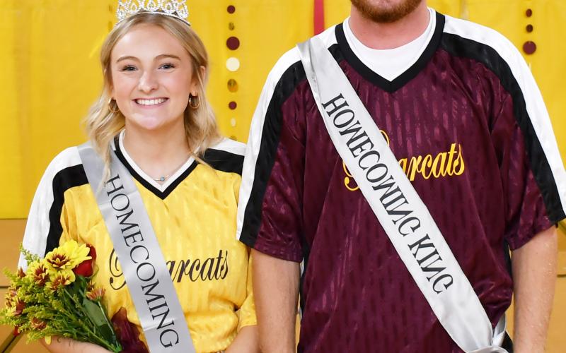 Webster Area School District started off 2024 homecoming activties Sept. 2 by announcing this year’s homecoming king and queen. Trace Shoemaker and Jaidryn Rice were crowned king and queen. Reporter &amp;amp; Farmer | Brenner Cariveau