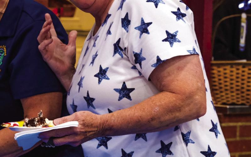 Sharon Beutler of Milbank takes part in the cake tasting during Germanfest at Webster Armory Sept. 27. Judging for the German cake and kuchen contest took place to determine the best entries. Reporter &amp;amp; Farmer | Leyton Beardslee
