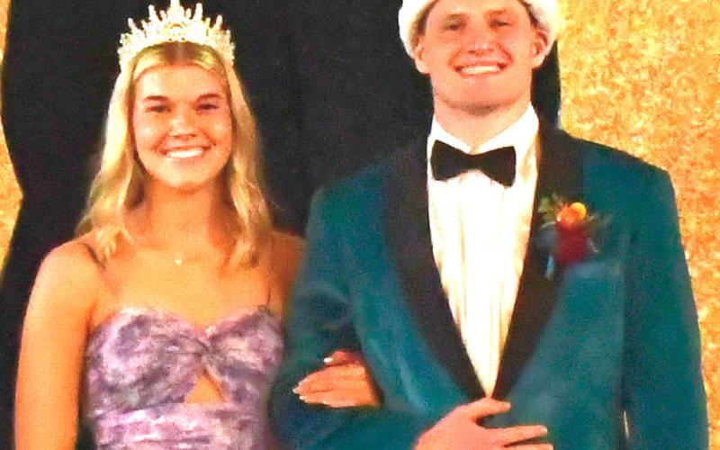 (At right) Webster Area school held “An Evening in Wonderland” prom April 17 at the armory. Prom couples celebrated the night with the Grand March and a night full of dancing and laughing. Matthew Mount was awarded the title of Prom King and Madison Reporter &amp;amp; Farmer | Connor Handrahan