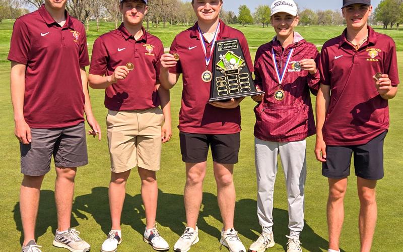 Boys ECC champs and placing medals, pictured from left are Ian Lesnar, Michael Dorsett, Thomas Kuecker, Seth Lesnar and Blaize Amdahl. Reporter &amp;amp; Farmer | Subscriber snapshot