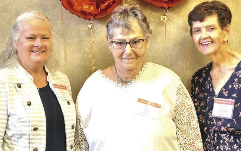 Bradley School’s 50 year class reunion attendees are, from left, Robin (Hemmingson) York, Darla (Walsh) Okroi and Verlaine (Gabriel) Damgaard. Reporter &amp; Farmer | Subscriber snapshot