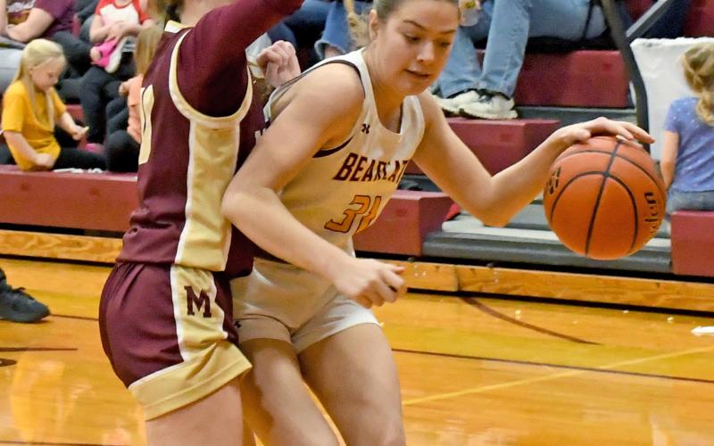 Bearcats girls hosted their final home game of the season Feb. 20 against Milbank which ended in a 34-64 Webster Area loss. Here Braelynn Breske (31) attempts to get past a Milbank defender. Reporter &amp;amp; Farmer | Amanda Dulitz