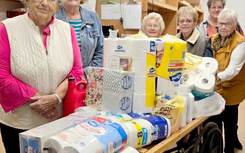 In observance of Make a Difference Day, members of Progressive Reading Circle donated paper and hygiene products to Day County Food Pantry. From left are Carol McFarland, Connie Wagner, Carol Richardt, Nancy Hallstrom, Rita Bloom and Gail Torrence. Reporter &amp;amp; Farmer | Subscriber snapshot