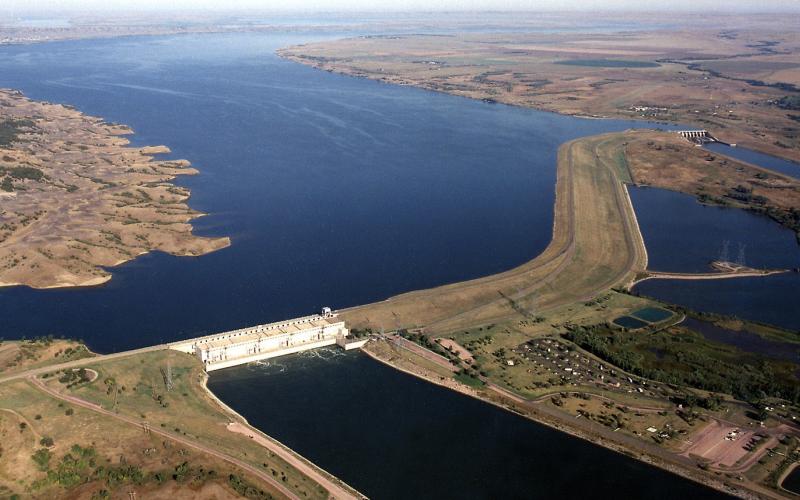 Big Bend Dam on the Missouri River in South Dakota. (Courtesy Army Corps of Engineers)