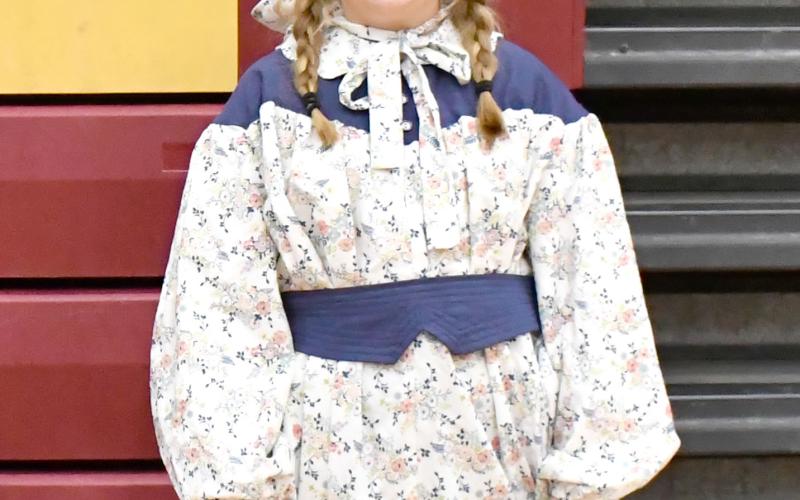 Rylee Curran portrayed Mary Ingalls May 1 at the armory during the Webster Area fifth grade students’ annual living wax museum. Fifth grade teacher Vanessa Bloom said of the event, “Students are given the option to do an individual person (who) has made an impact on American history, born in the U.S. They also have a choice to do an American event and work with a group up to three people representing three different perspectives of the event.” Reporter &amp;amp; Farmer | Jessica Washenberger