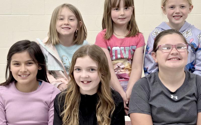 Webster Area Elementary School students of the month for April are, by grade, from left, front, third Eliza Bloom, fourth Aubrey Sattler, fifth Gracelynn Chevalier; back, kindergarten Lola Haabala, first Joeslyn Linde and second Adalynn Letcher. Reporter &amp;amp; Farmer | Subscriber snapshot