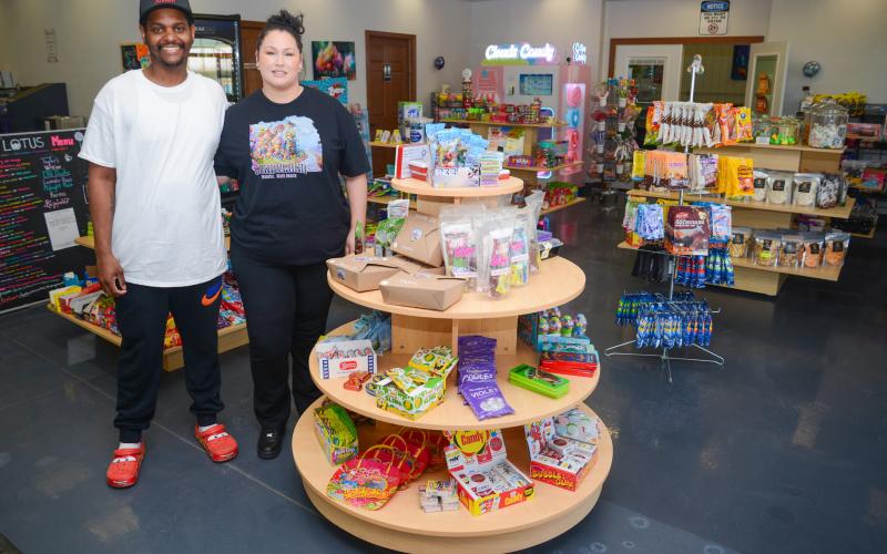 Jessie Scott an Bridgette Neilan are owners of Candyland Smoke Shop located at 751 W. Hwy. 12 in Webster. The establishment opened last September and features various candy products, plus other specialty sweets and treats from around the country as well as the world.