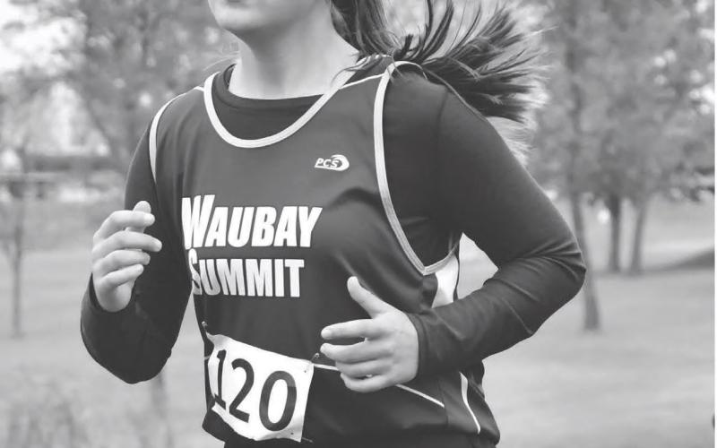Grey Christofferson of Waubay/Summit competes in the SDHSAA Region 1B cross country meet in Webster Oct. 15. Christofferson finished in 17th place for the girls junior varsity 4k race with a time of 24:52.25 Reporter &amp;amp; Farmer \\ Leyton Beardslee